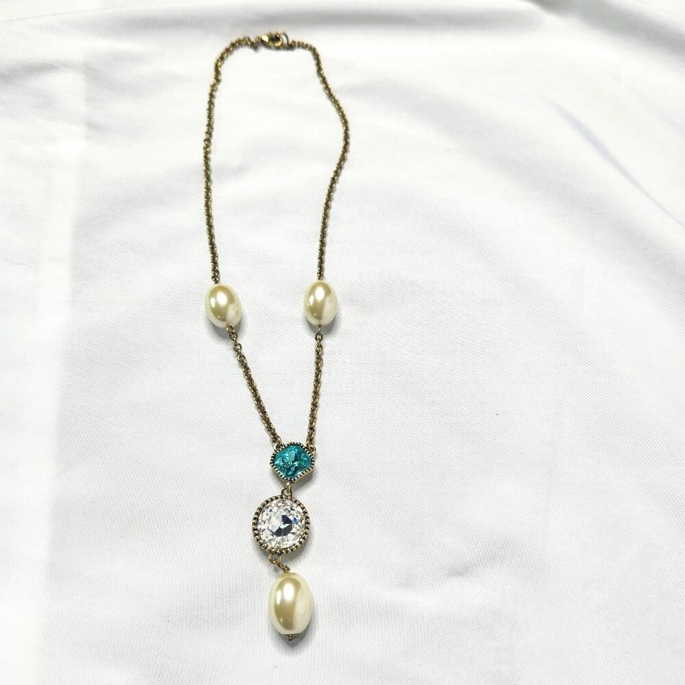 Heidi Daus Big Necklace Topaz Drop Necklace